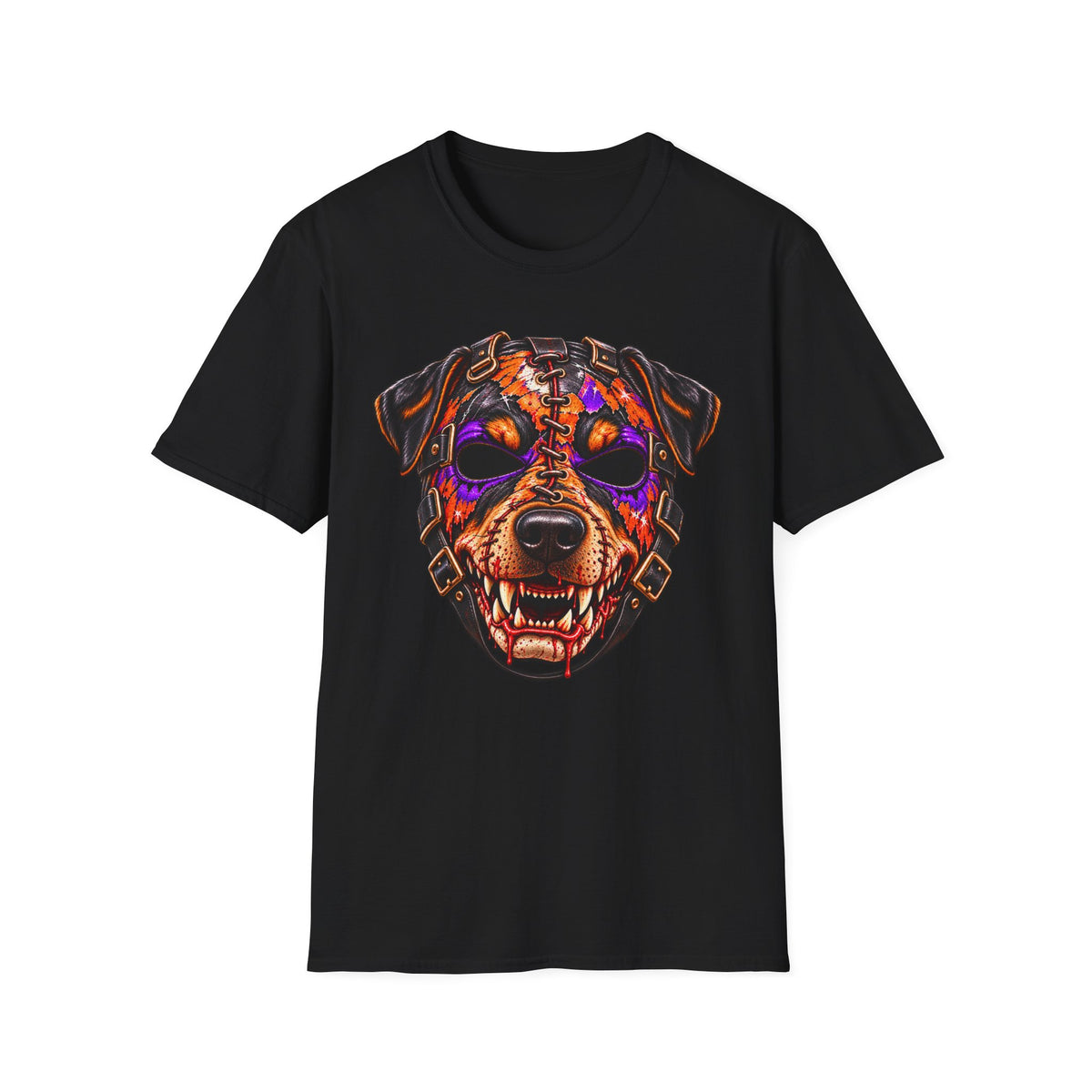 Horror Rottweiler Skull T-Shirt