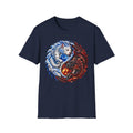 Yin Yang Pit Bull Dragon T-Shirt — Fire & Ice Koi Dragon Graphic Tee