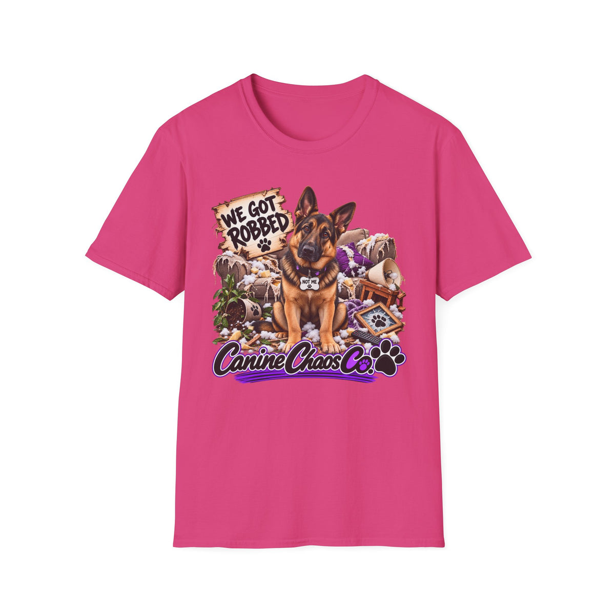 Canine Chaos Co. 'We Got Robbed' German Shepherd T-Shirt