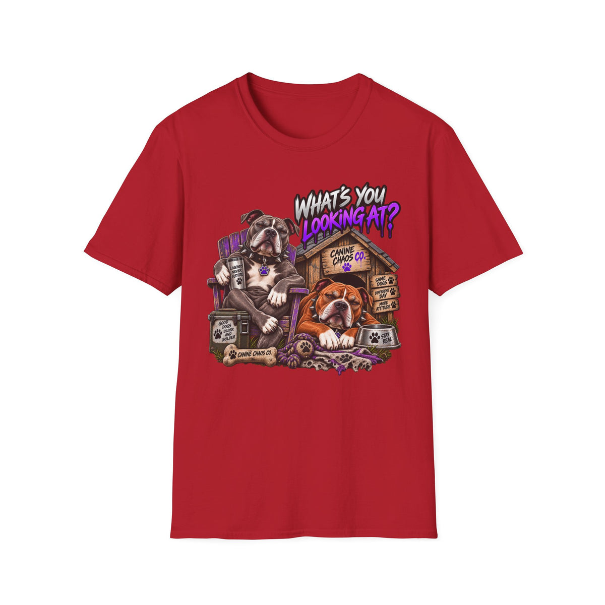 Bulldog 'What's You Looking At?' Graphic T-Shirt