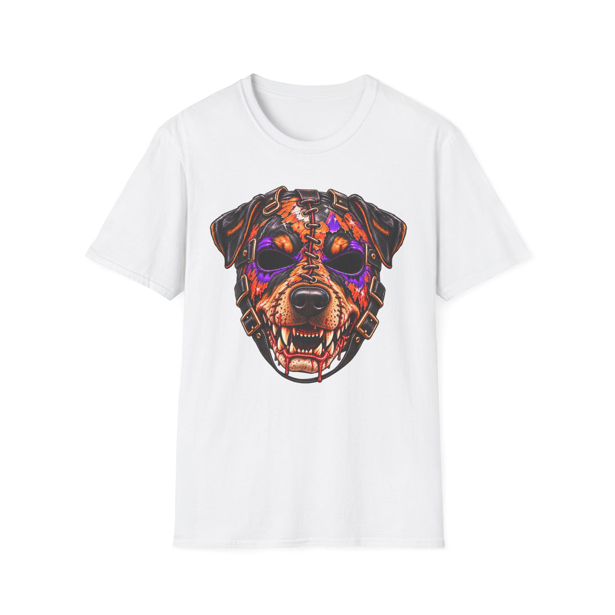 Horror Rottweiler Skull T-Shirt