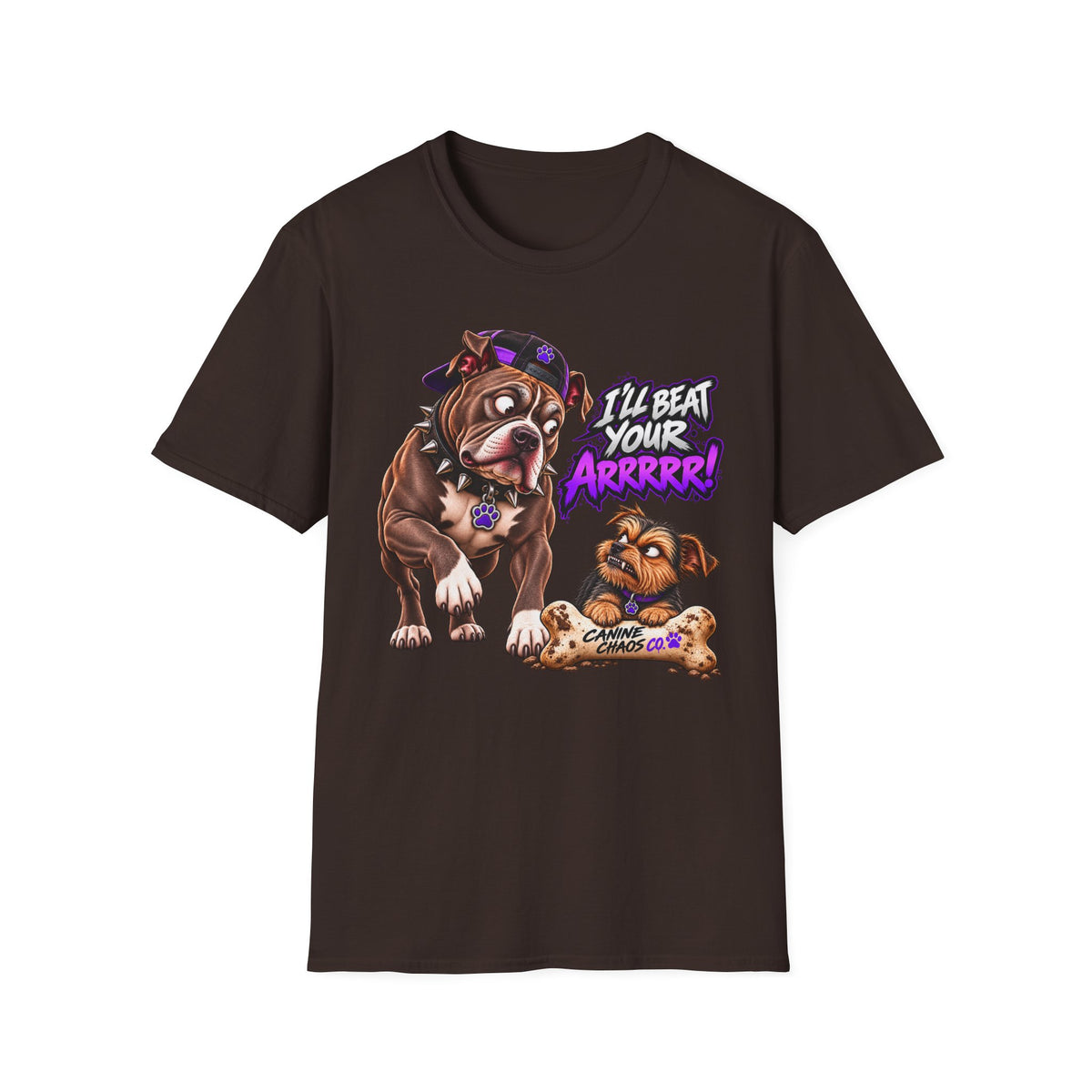 Bulldog Comic Tee — "I'll Beat Your Arrrrr!" Graphic T-Shirt