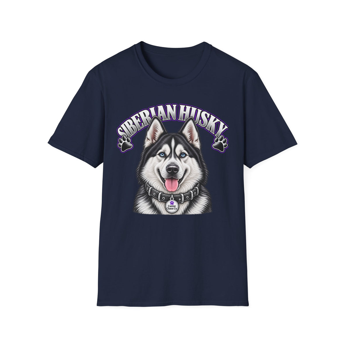 Siberian Husky Dog T-Shirt — Cute Husky Face Graphic Tee