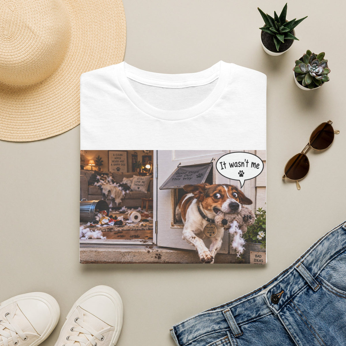 Dog Escape T-Shirt — Funny "It Wasn't Me" Pet Shirt