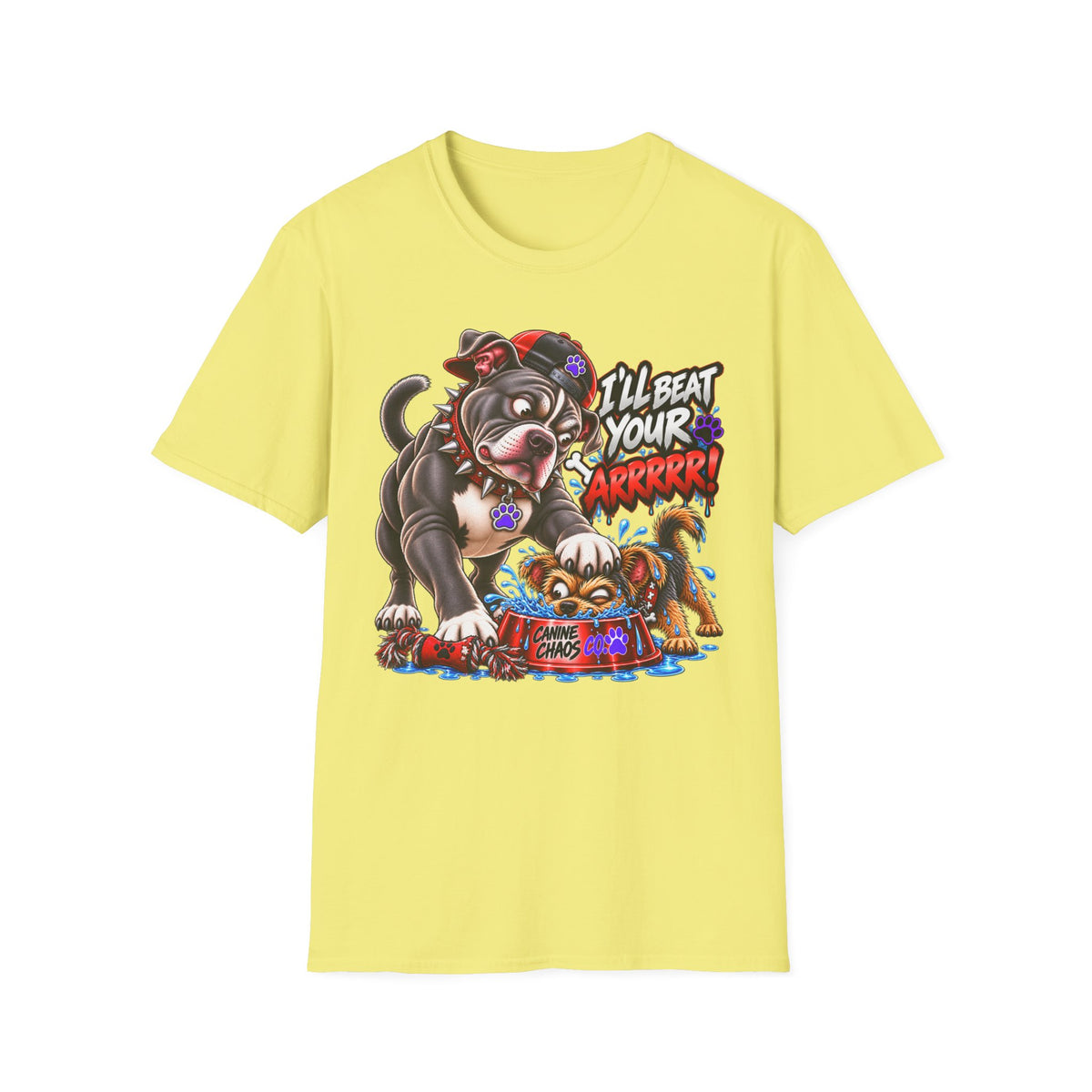 I'll Beat Your ARRRR! Pitbull & Pup Graphic T-Shirt