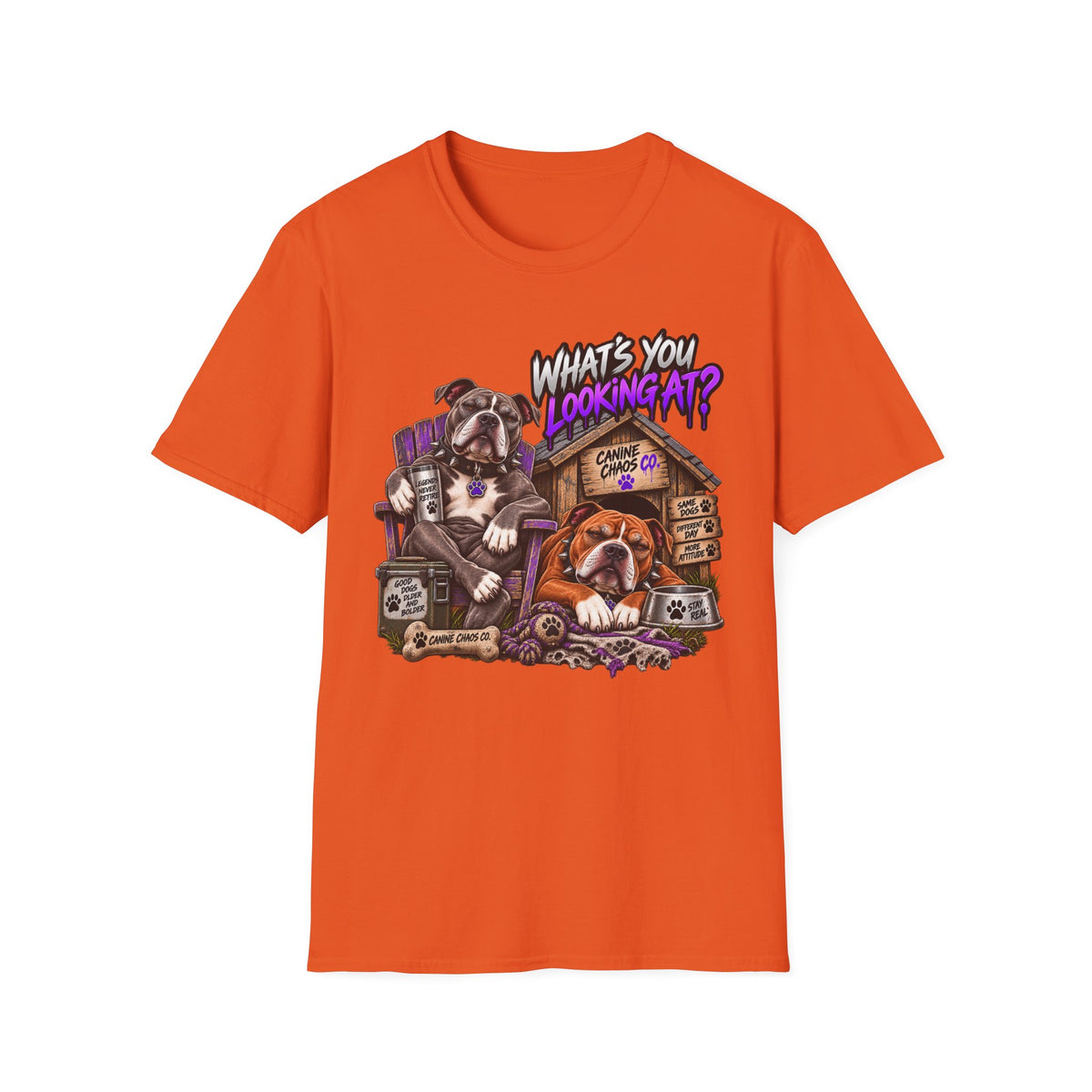 Bulldog 'What's You Looking At?' Graphic T-Shirt