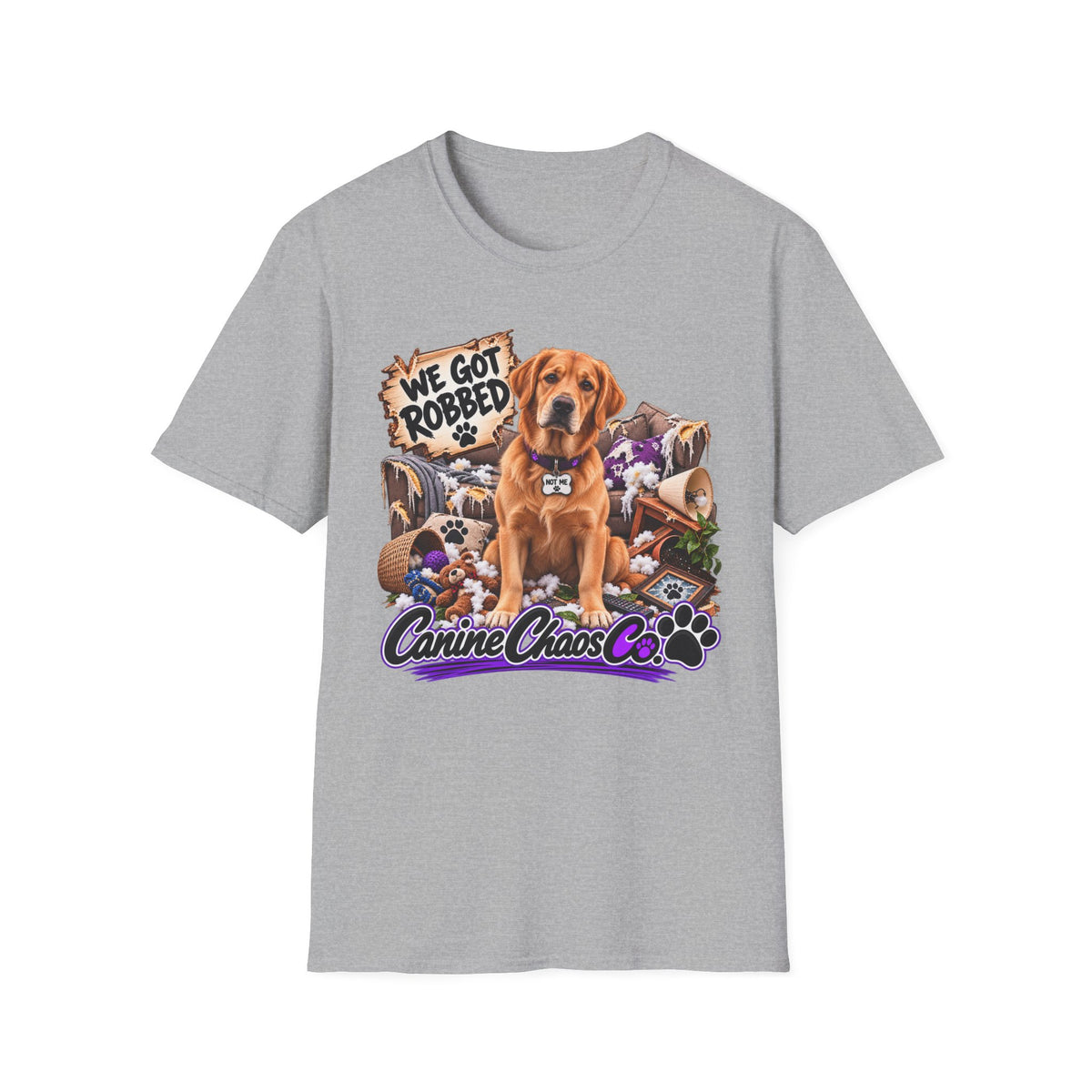 Canine Chaos Co. "We Got Robbed" Dog T-Shirt