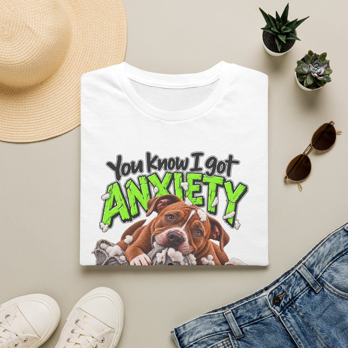 Anxiety Dog T-Shirt — "You Know I Got Anxiety" Cute Puppy Graphic Tee