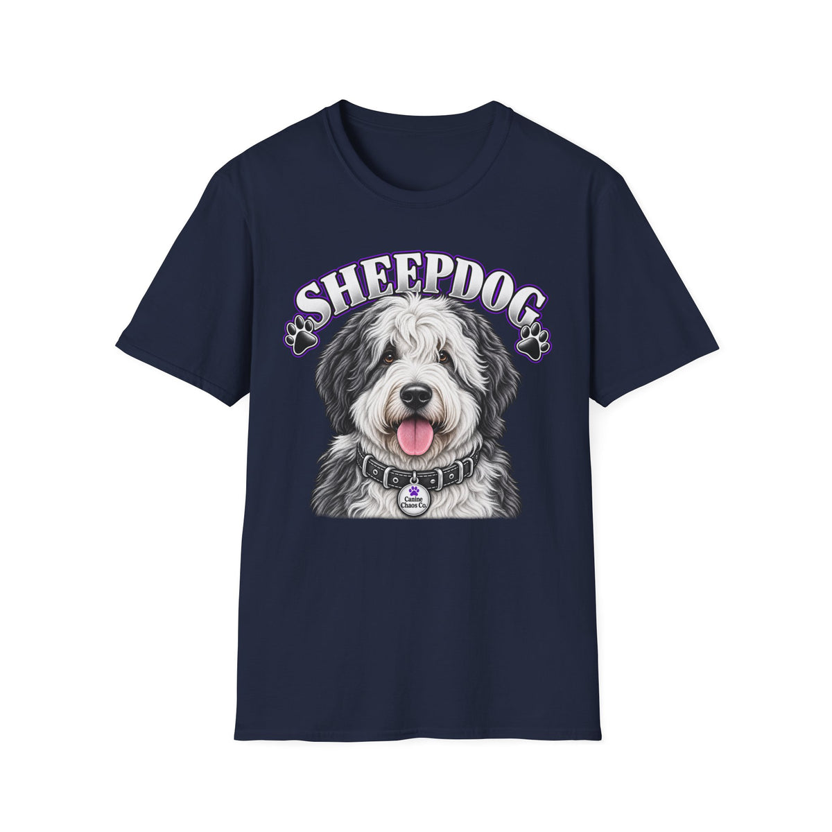 Sheepdog T-Shirt — Cute Sheepdog Portrait Graphic Tee for Dog Lovers