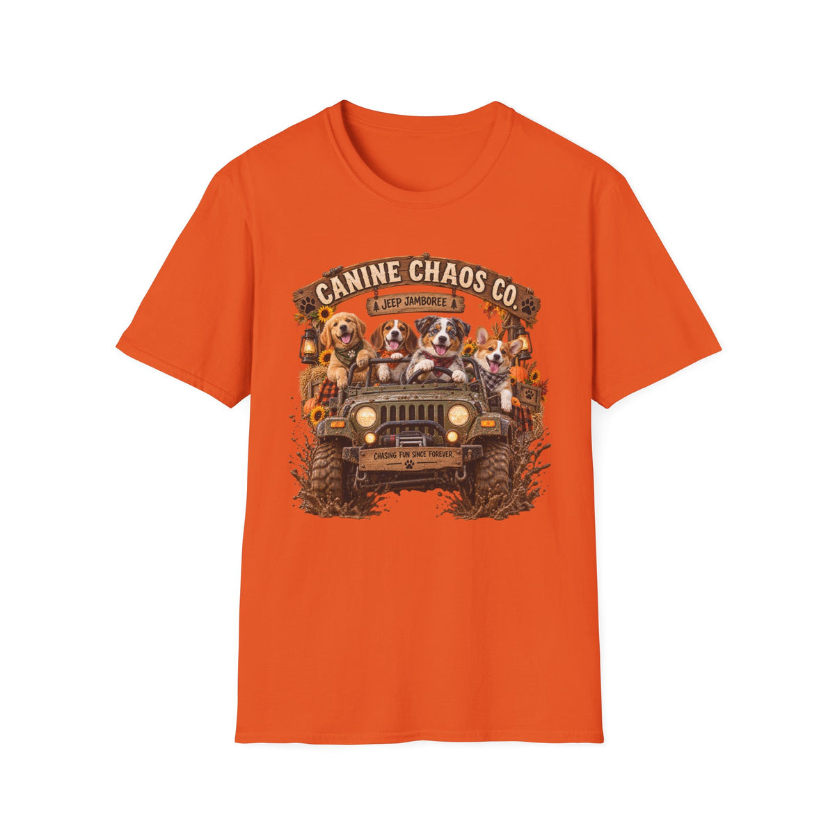 Canine Chaos Co. Jeep Dogs T-Shirt