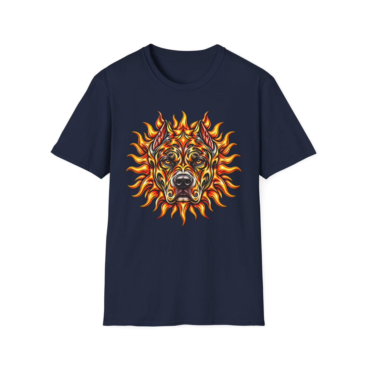 Sunfire Wolf T-Shirt — Tribal Flame Wolf Graphic Tee