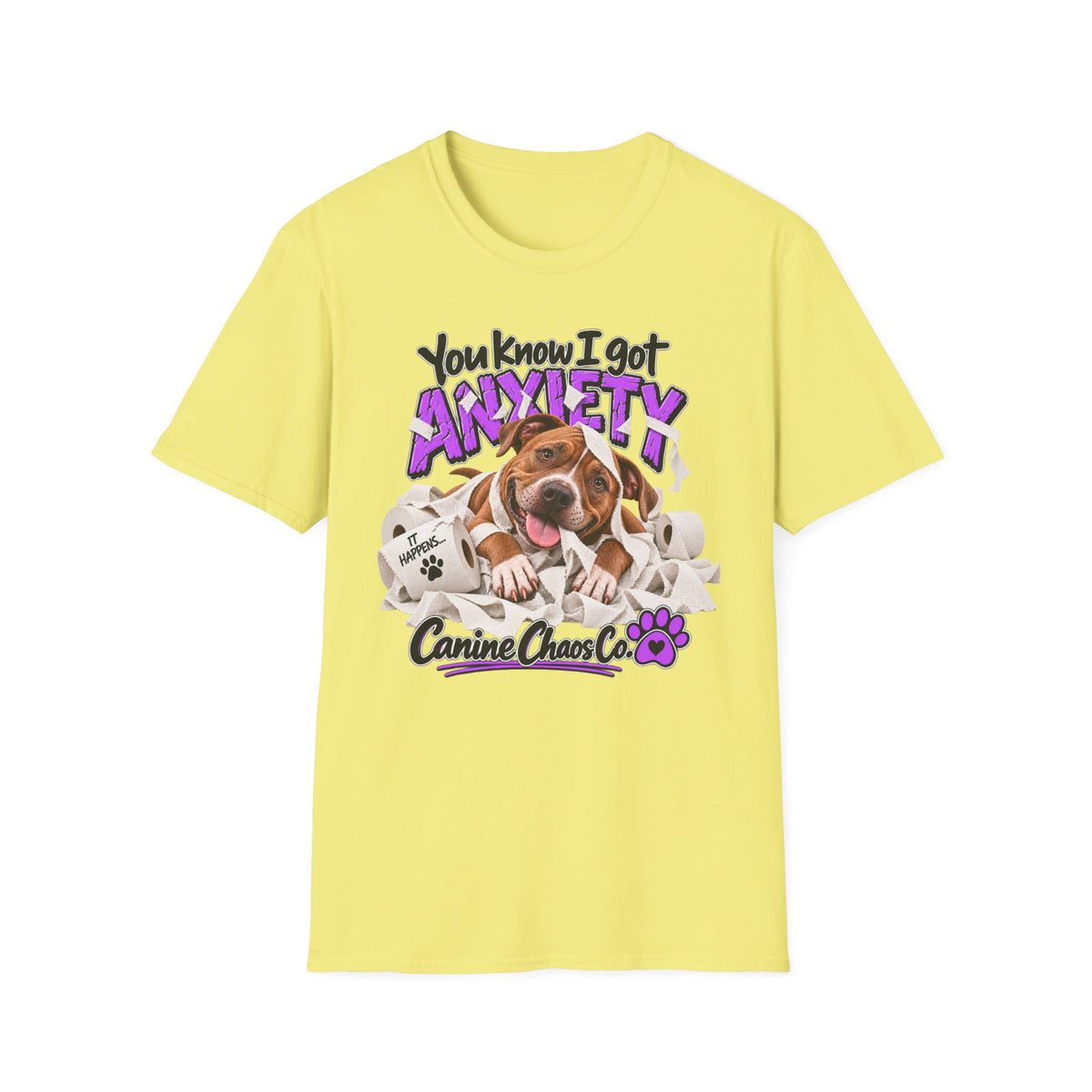 Anxiety Dog T-Shirt — "You Know I Got Anxiety" Cute Pitbull Paw Graphic Tee