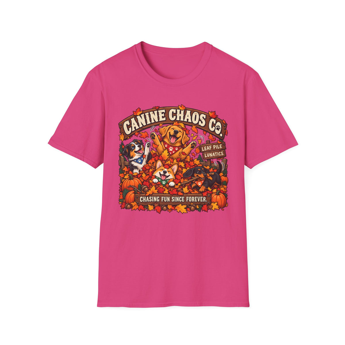 Canine Chaos Co. T-Shirt – Fall Pumpkin Dog Rescue Graphic Tee