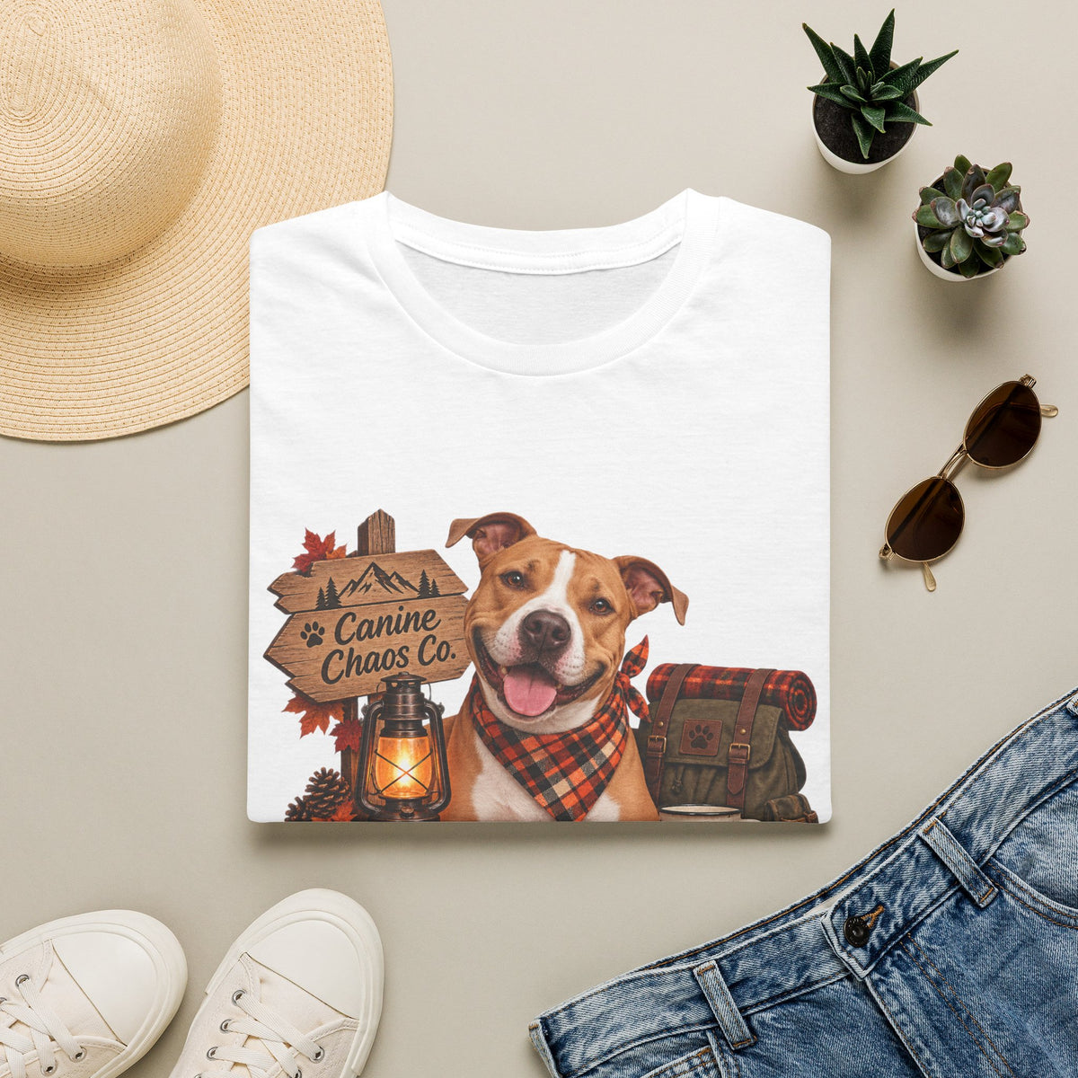 Fall Dog T-Shirt – "A Canine Cannot Care" Cozy Autumn Puppy Tee