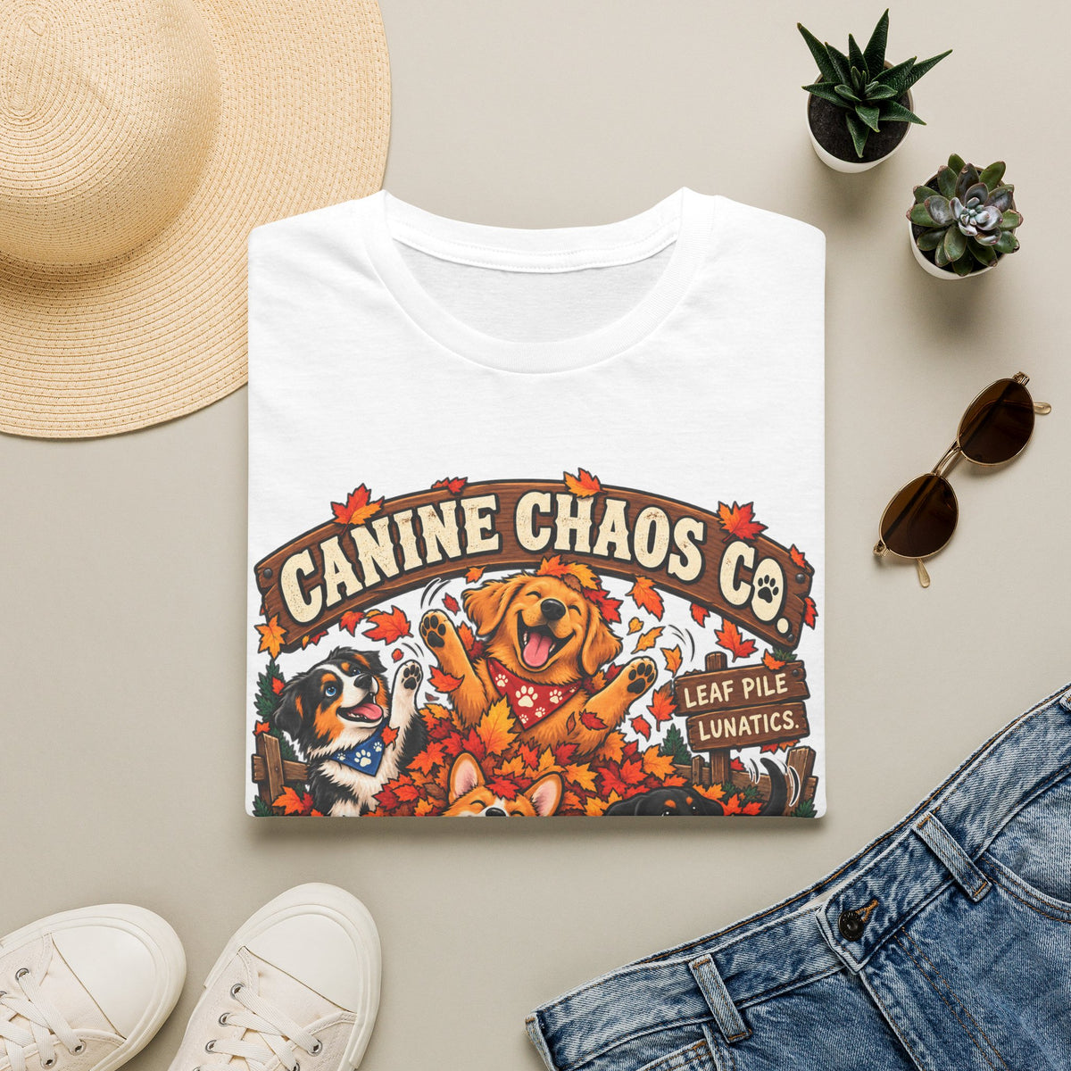 Canine Chaos Co. T-Shirt – Fall Pumpkin Dog Rescue Graphic Tee