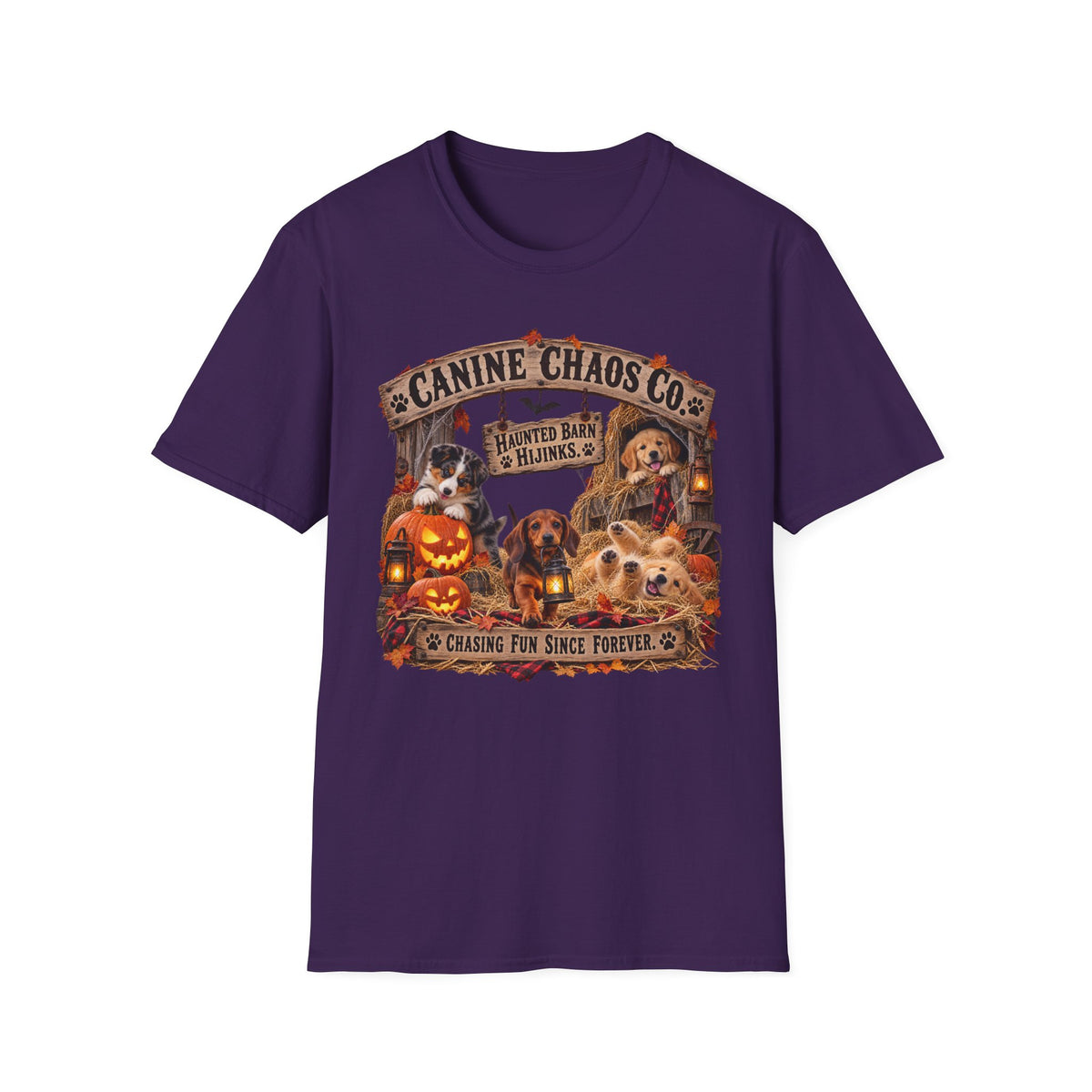 Canine Chaos Co. Halloween Dog T-Shirt – Pumpkin Pups Graphic Tee