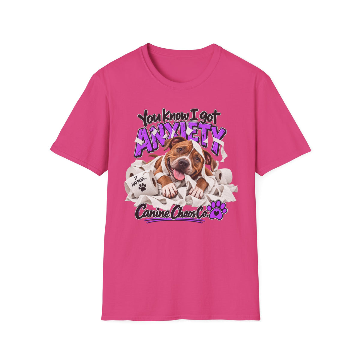 Anxiety Dog T-Shirt — "You Know I Got Anxiety" Cute Pitbull Paw Graphic Tee