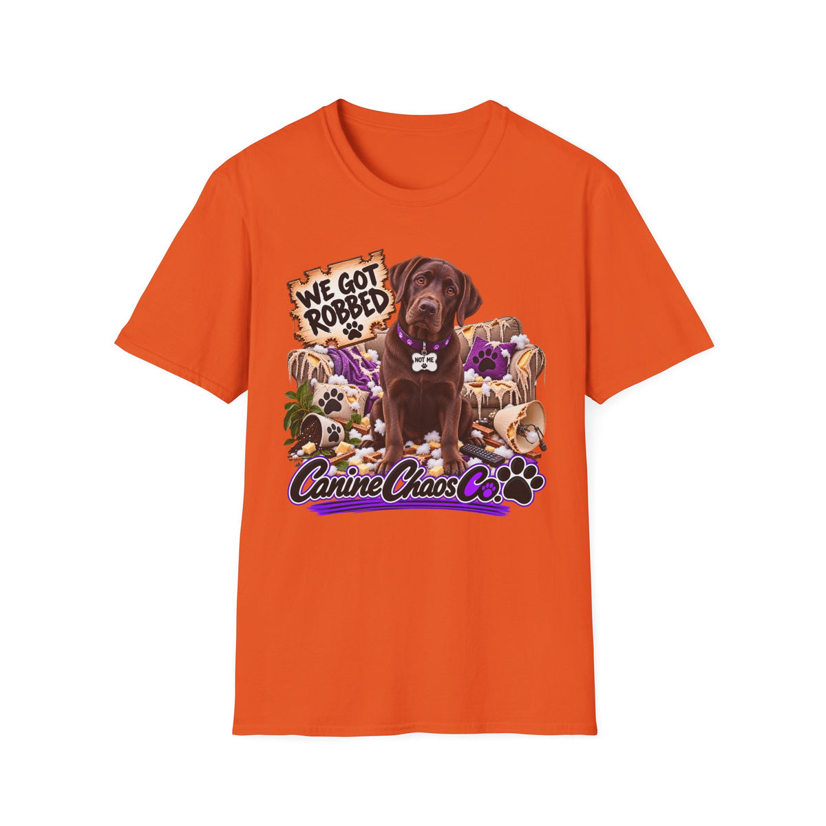 Canine Chaos Co. "We Got Robbed" Dog T-Shirt