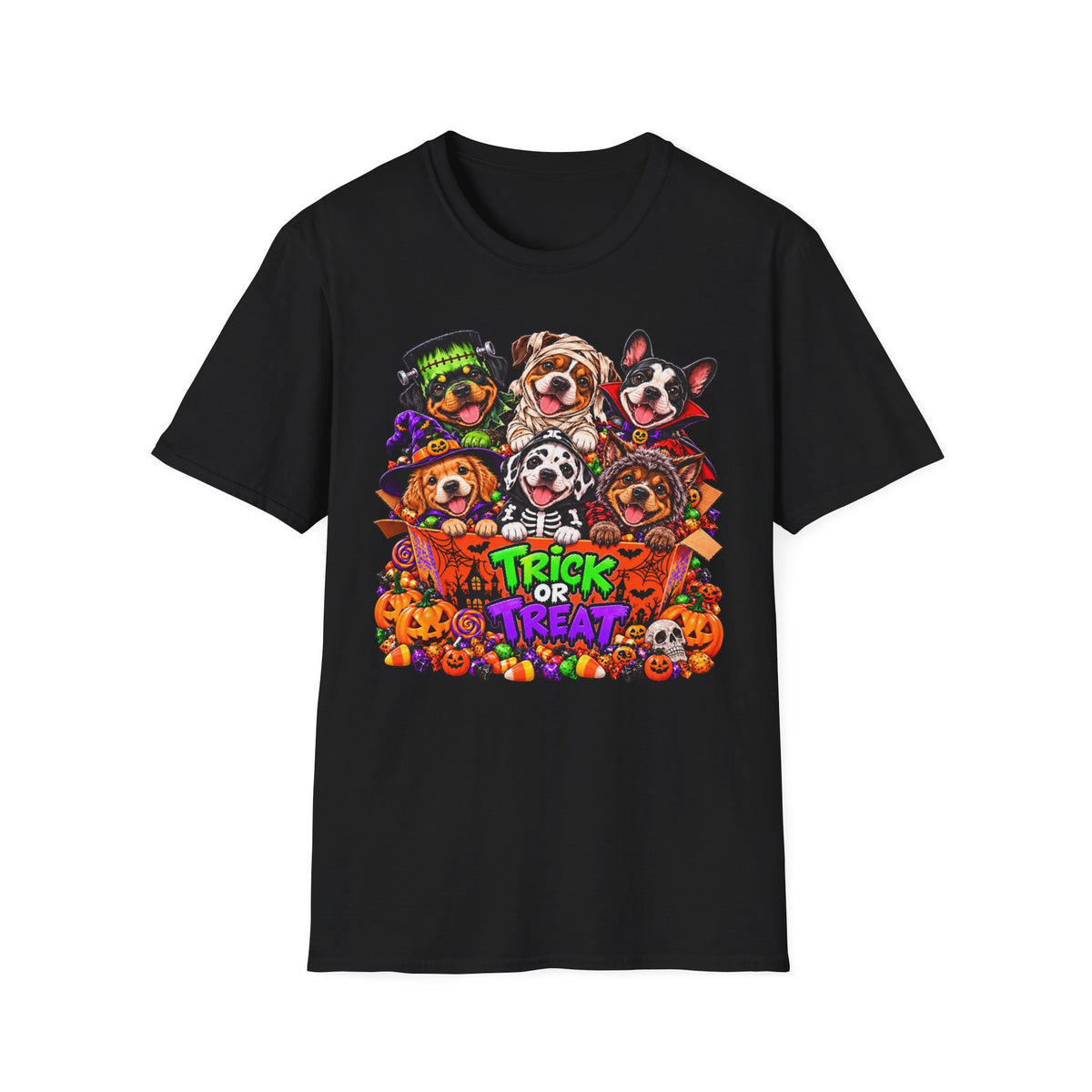 Halloween Dogs T-Shirt — Cute Trick or Treat Puppy Costume Tee