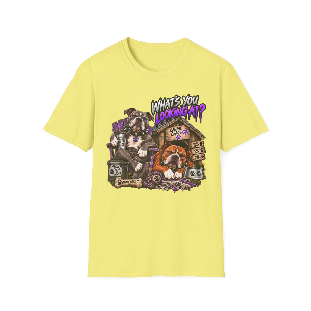 Bulldog 'What's You Looking At?' Graphic T-Shirt