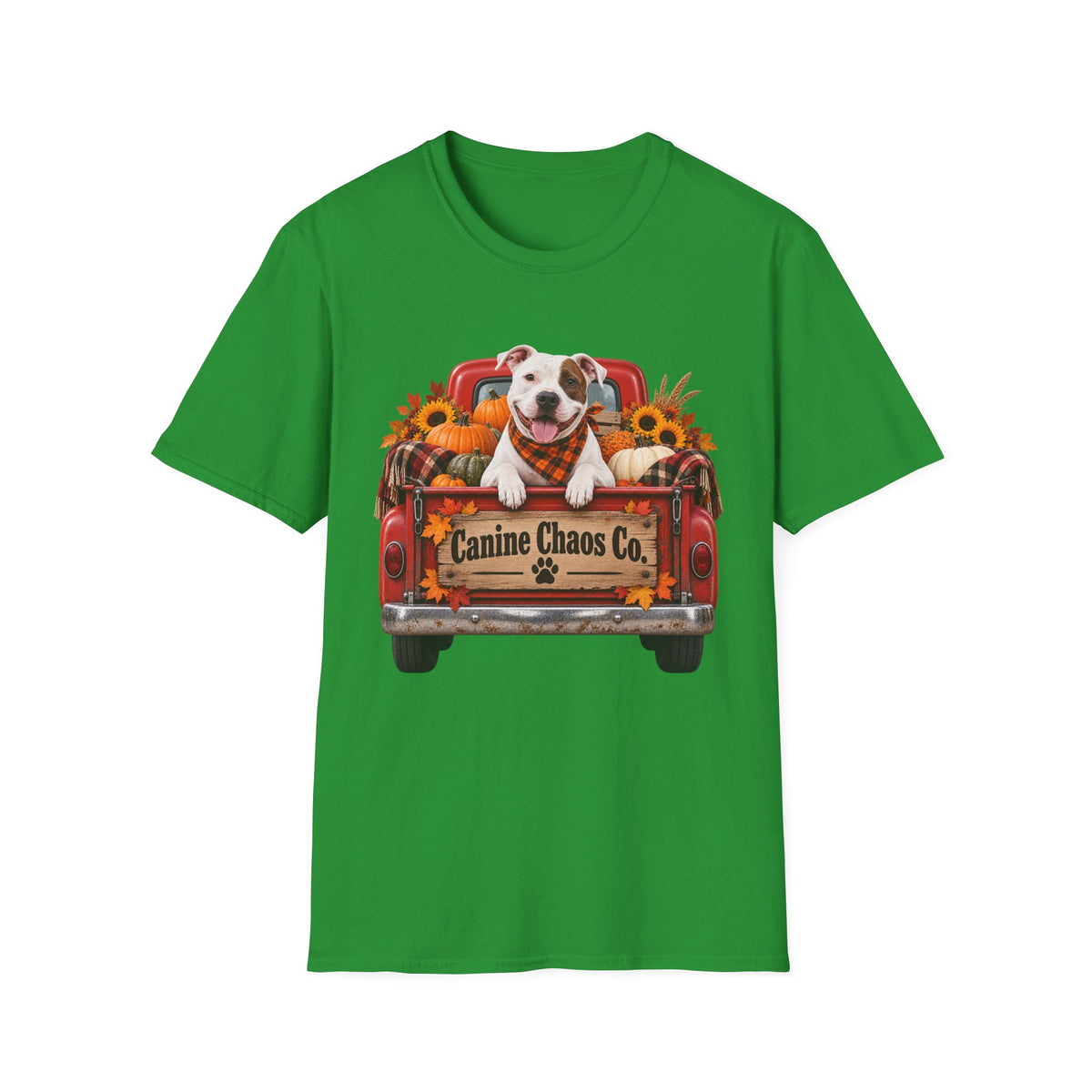 Canine Chaos Co. Fall Truck Dog T-Shirt