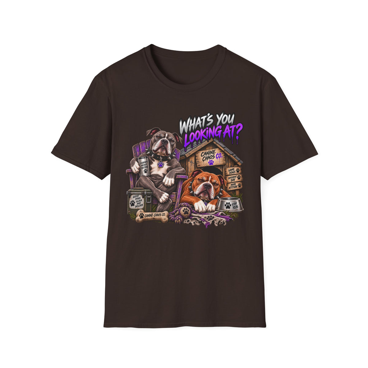 Bulldog 'What's You Looking At?' Graphic T-Shirt