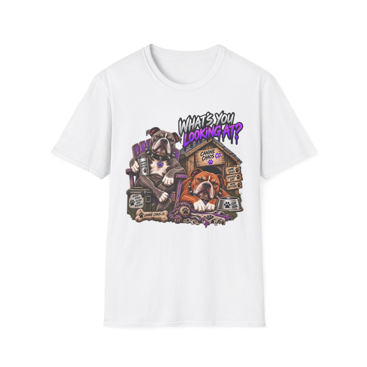 Bulldog 'What's You Looking At?' Graphic T-Shirt
