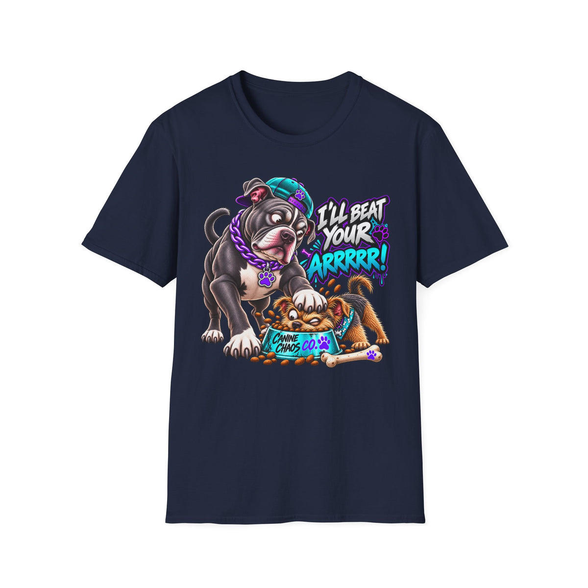 Bulldog 'I'll Beat Your Arrrr!' Graphic T-Shirt