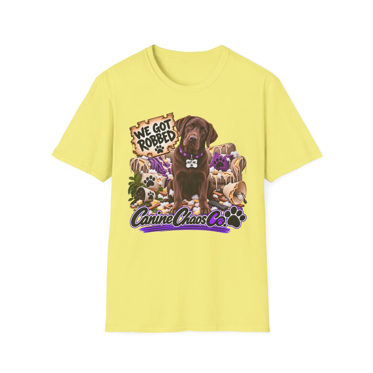 Canine Chaos Co. "We Got Robbed" Dog T-Shirt