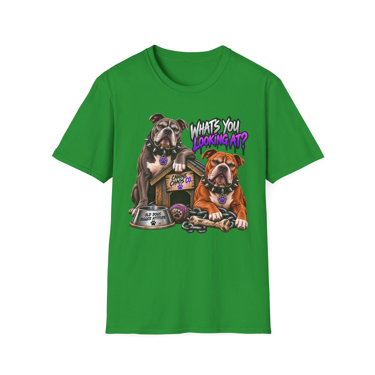 Bulldog Duo "What's You Looking At?" T-Shirt