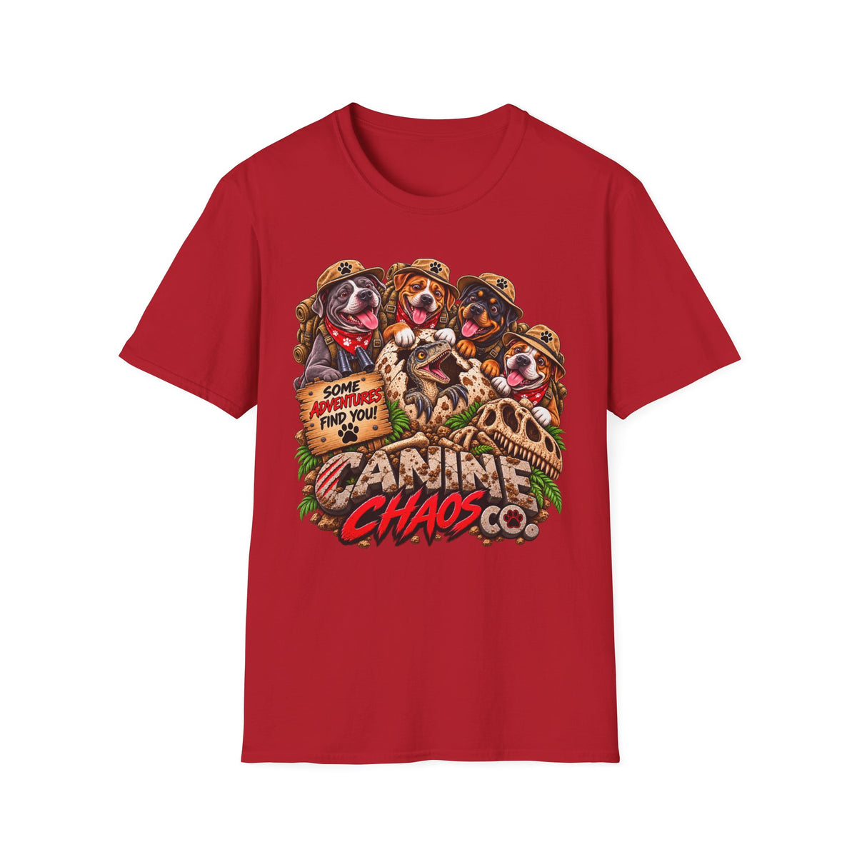 Cairn Chaos Co. Graphic T-Shirt — Cute Cairn Terrier Dog Adventure Design (Somewhere You’ll Find You)