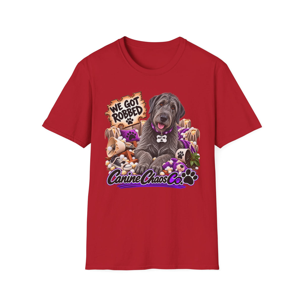 Dog Rescue T-Shirt — "We Got Robbed" Canine Chaos Co. Graphic Tee