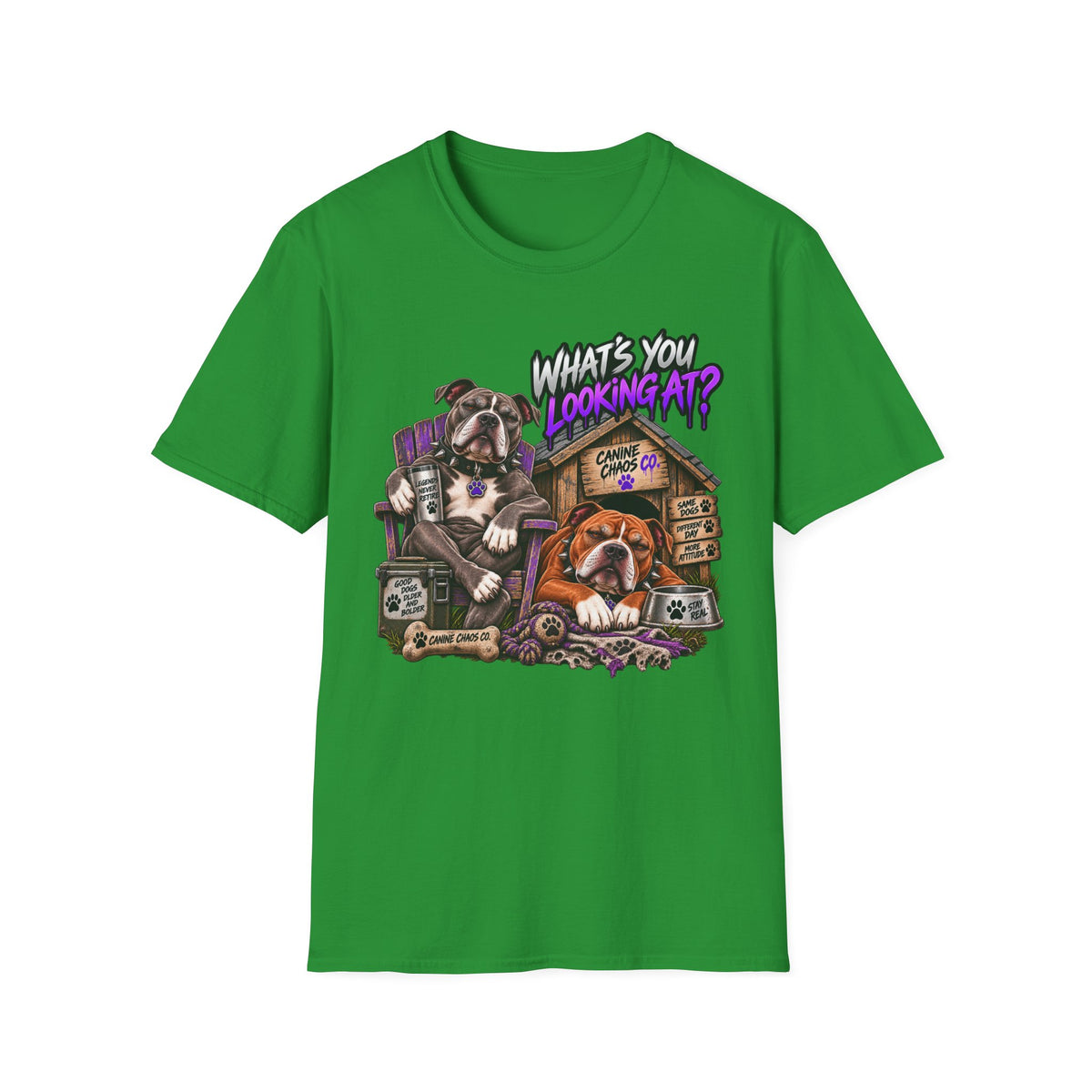 Bulldog 'What's You Looking At?' Graphic T-Shirt