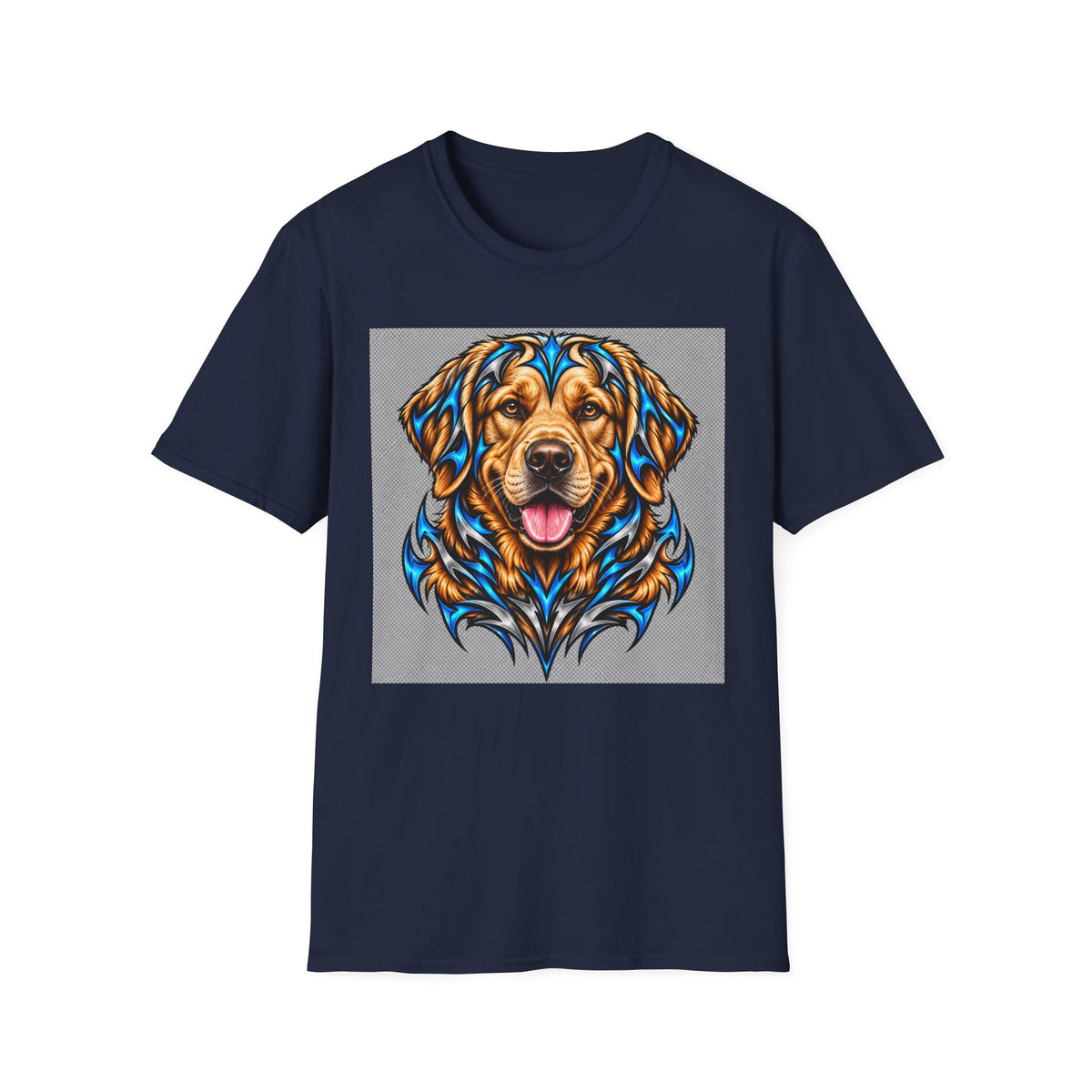 Golden Retriever Art T-Shirt — Colorful Dog Portrait Tee