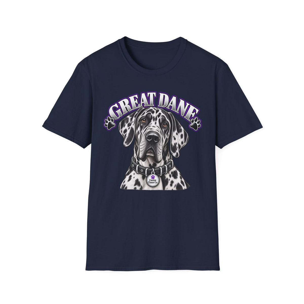 Great Dane Portrait T-Shirt — Graphic Dog Lover Tee