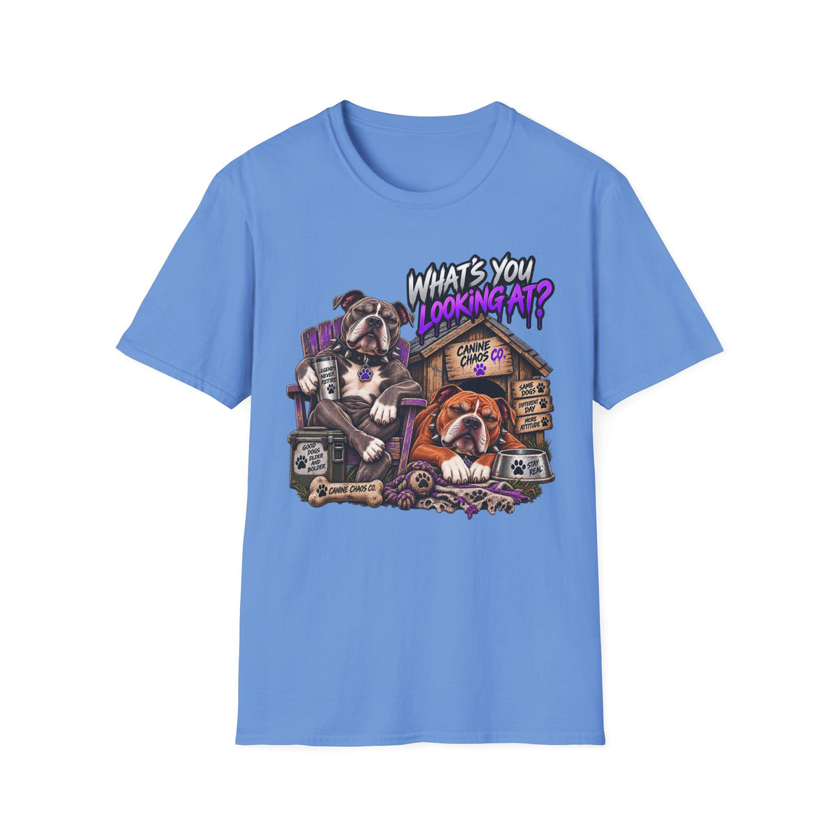 Bulldog 'What's You Looking At?' Graphic T-Shirt