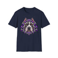 Pit Bull Portrait T-Shirt — Purple Tribal Dog Art Tee