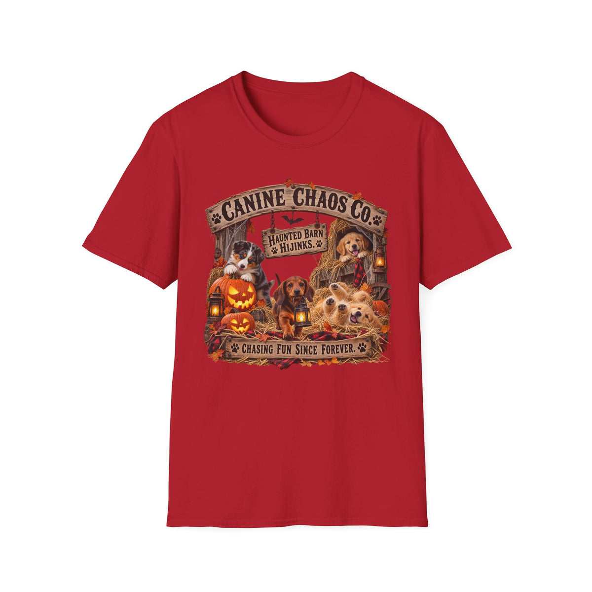 Canine Chaos Co. Halloween Dog T-Shirt – Pumpkin Pups Graphic Tee