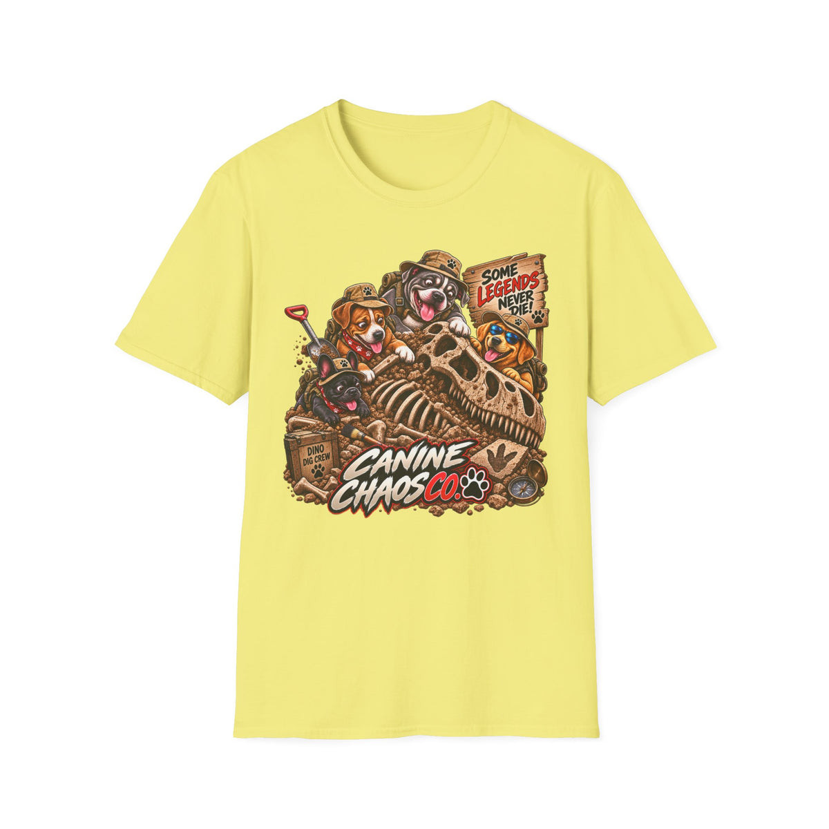 Canine Chaos Off-Road T-Shirt — "Some Legends Are Born" Cute Adventure Dog Graphic Tee