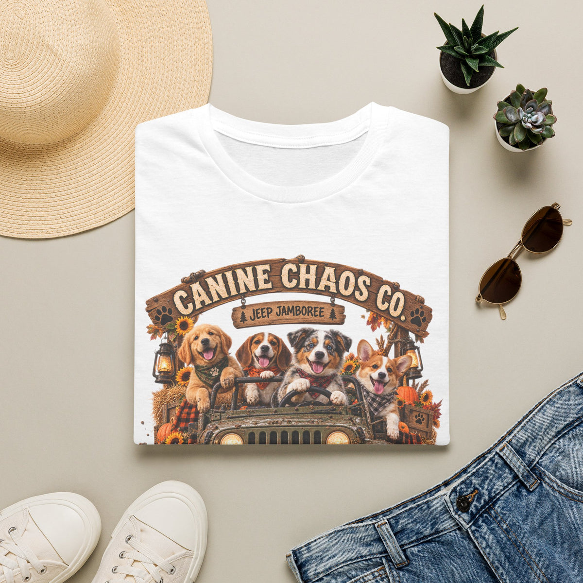 Canine Chaos Co. Jeep Dogs T-Shirt