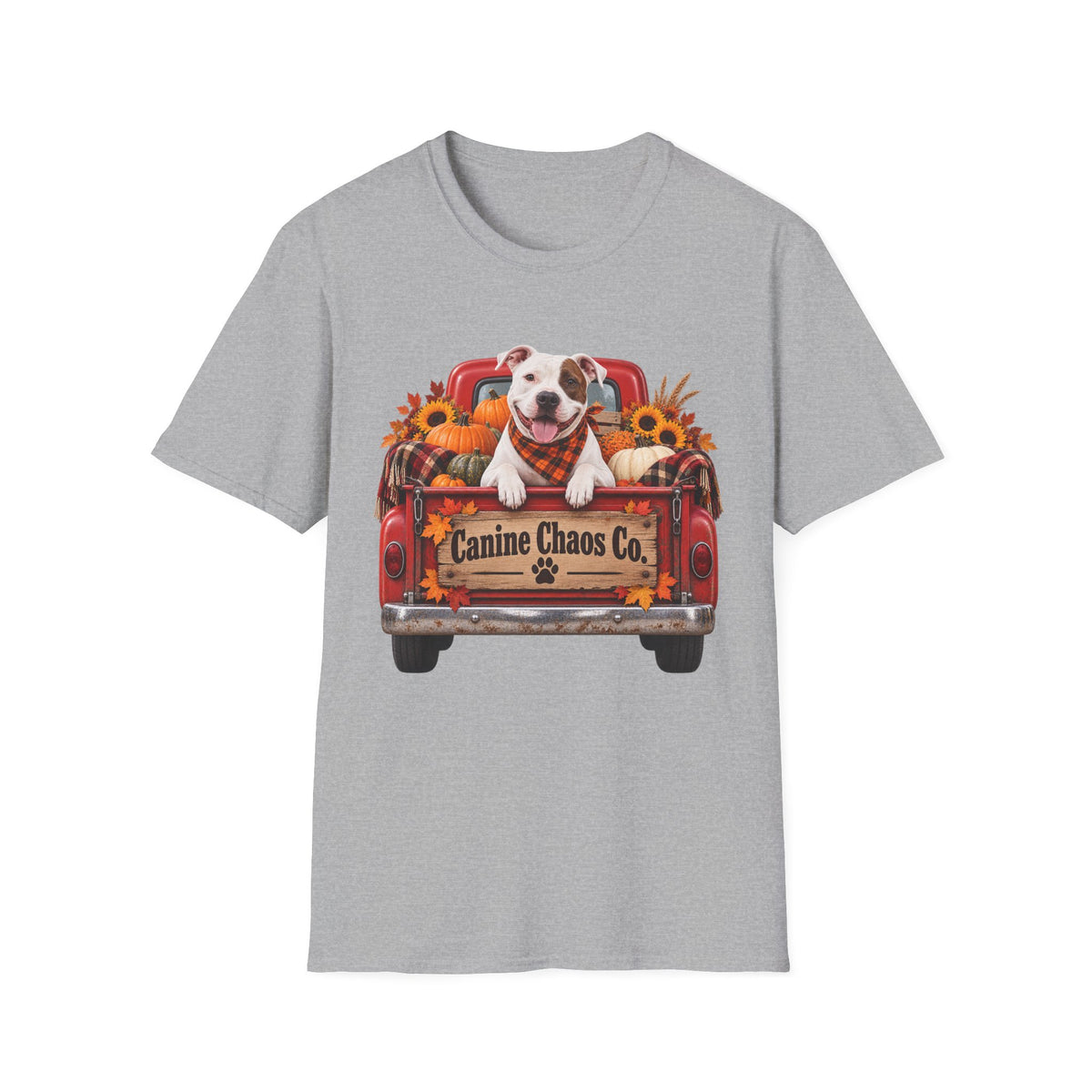 Canine Chaos Co. Fall Truck Dog T-Shirt