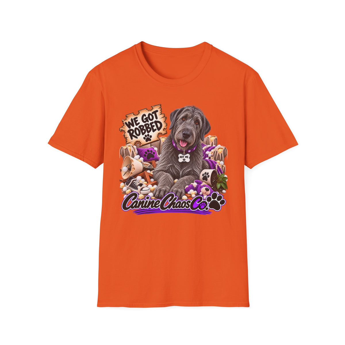 Dog Rescue T-Shirt — "We Got Robbed" Canine Chaos Co. Graphic Tee