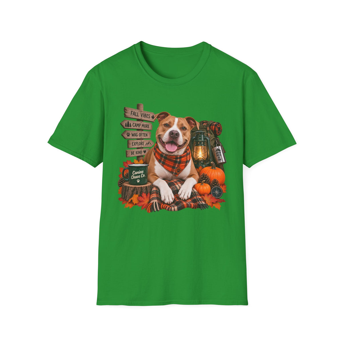 Fall Pit Bull Pumpkin T-Shirt — Autumn Dog Lover Tee