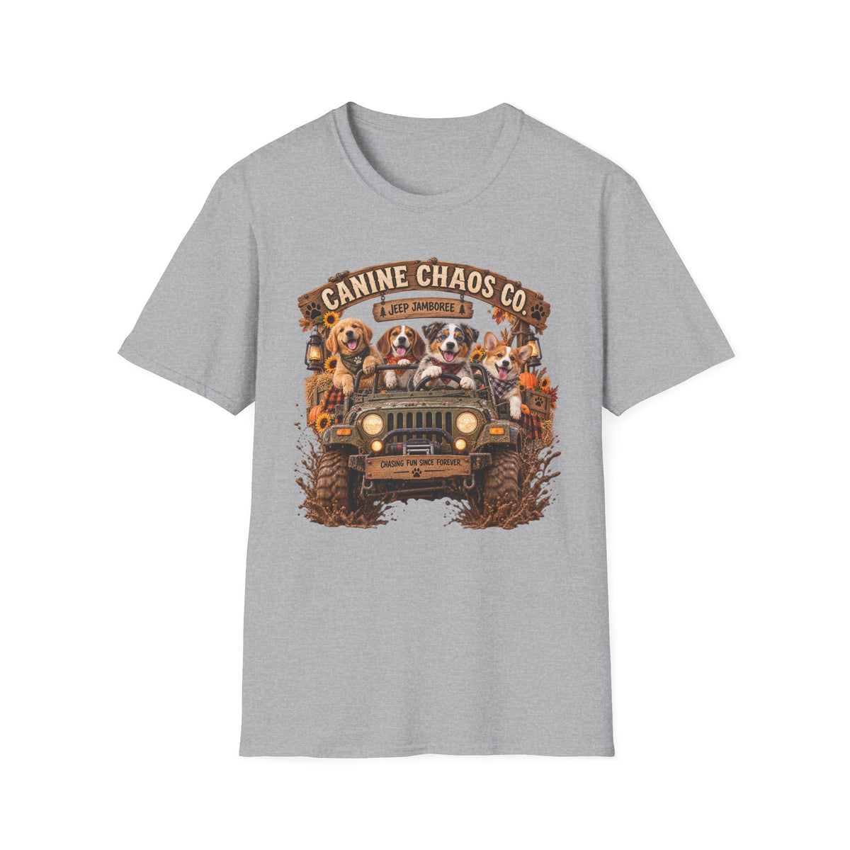Canine Chaos Co. Jeep Dogs T-Shirt
