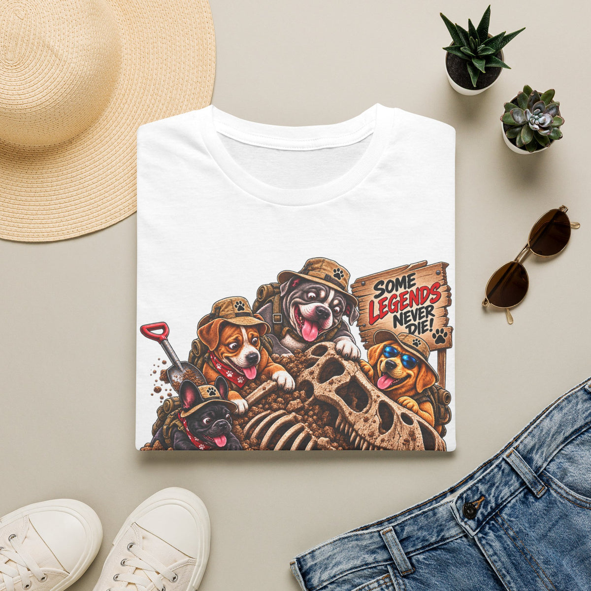 Canine Chaos Off-Road T-Shirt — "Some Legends Are Born" Cute Adventure Dog Graphic Tee