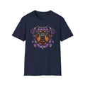 Rottweiler Mandala Tee — Colorful Geometric Dog Portrait T-Shirt
