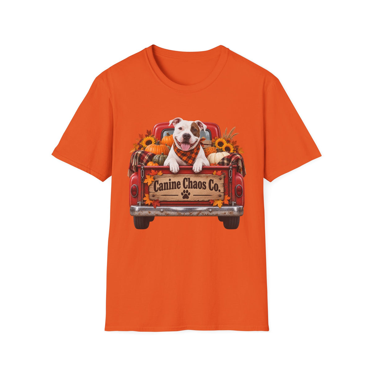 Canine Chaos Co. Fall Truck Dog T-Shirt