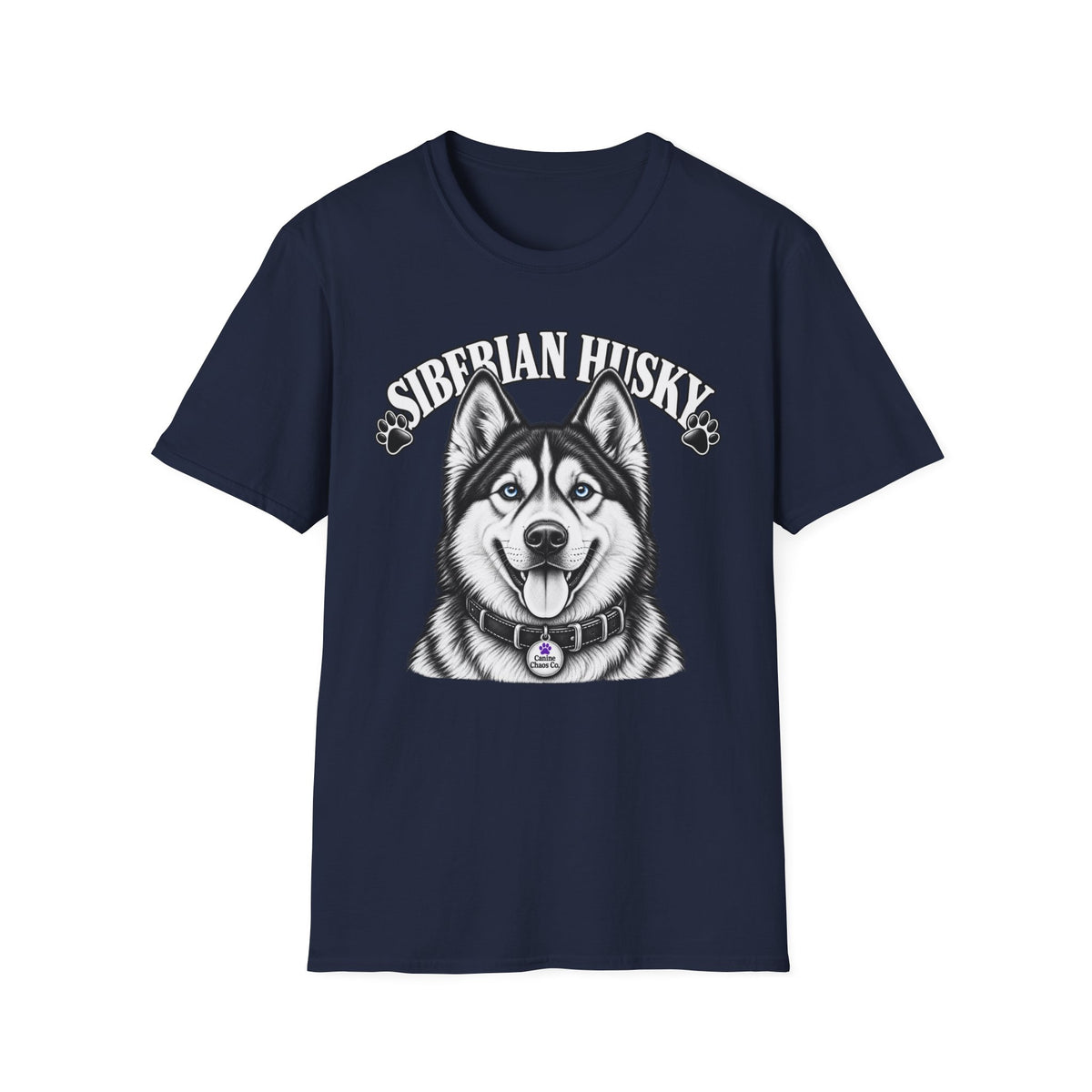 Siberian Husky Tee — Vintage Dog Portrait T-Shirt