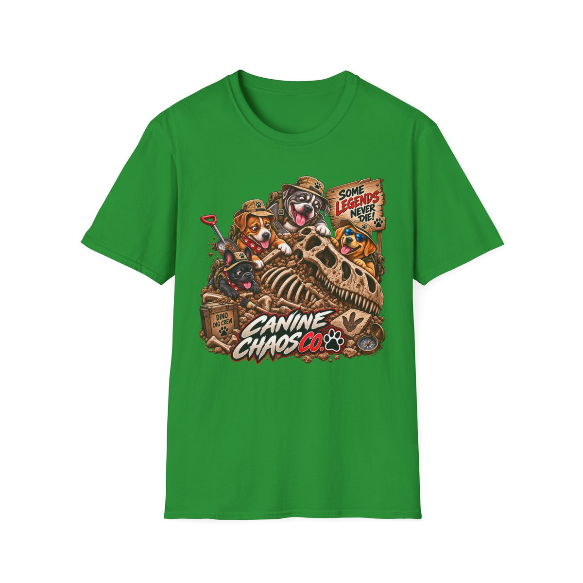 Canine Chaos Off-Road T-Shirt — "Some Legends Are Born" Cute Adventure Dog Graphic Tee