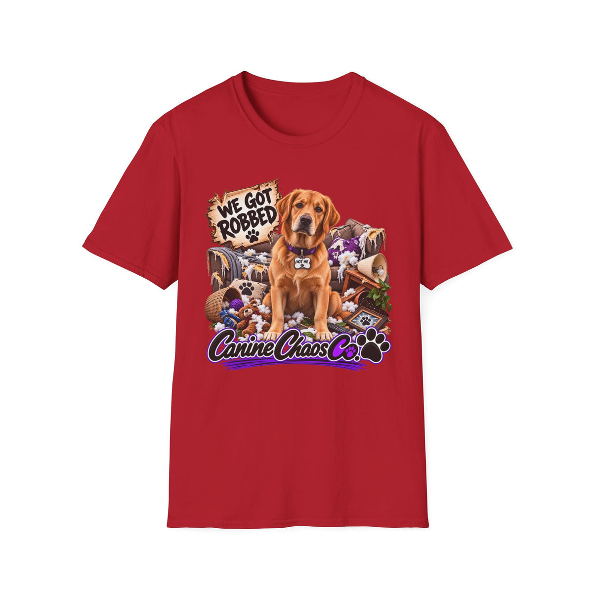 Canine Chaos Co. "We Got Robbed" Dog T-Shirt